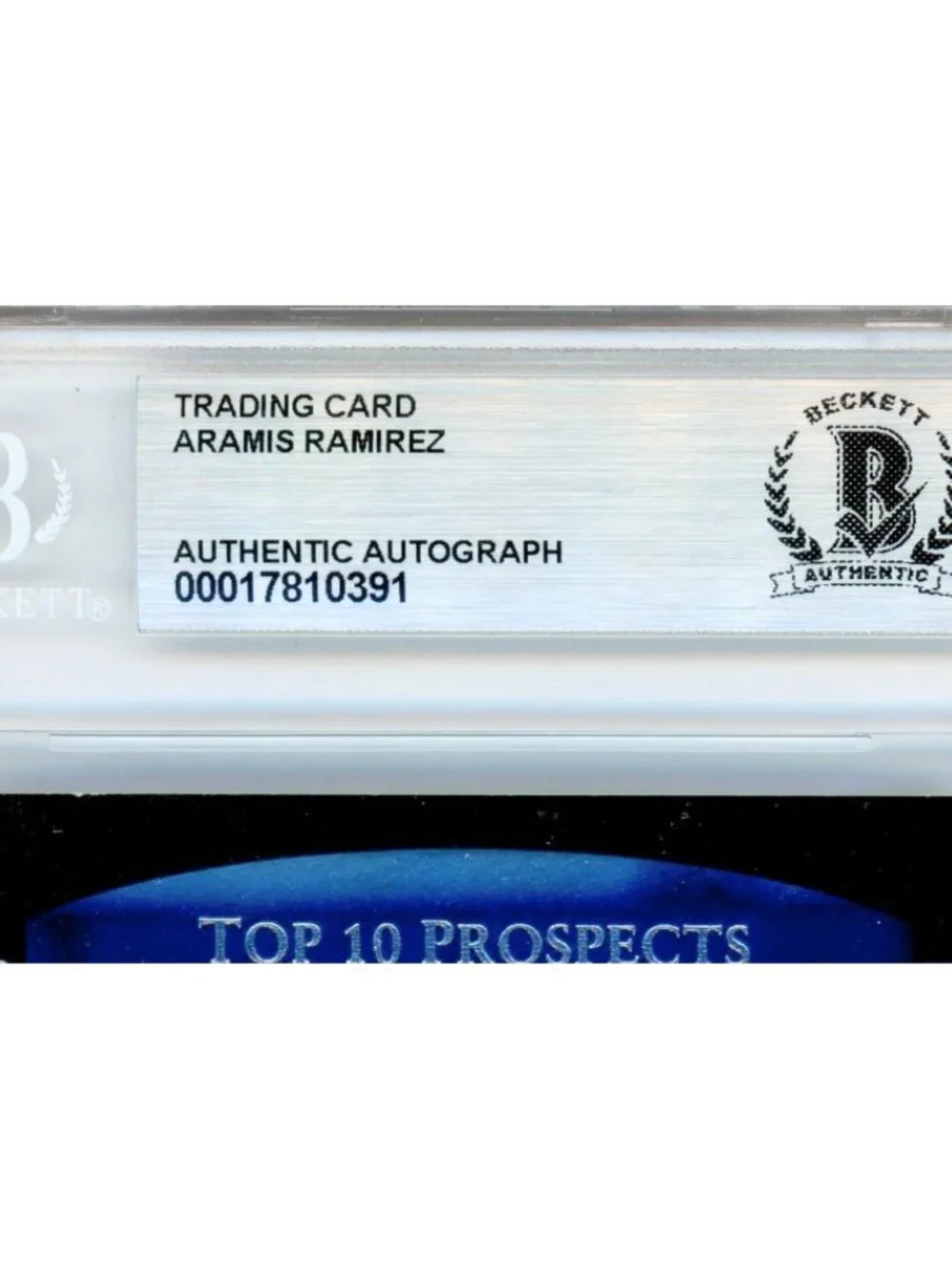 Aramis Ramirez Signed 1998 Upper Deck SP Top Prospects #9 Card Beckett BAS Slab